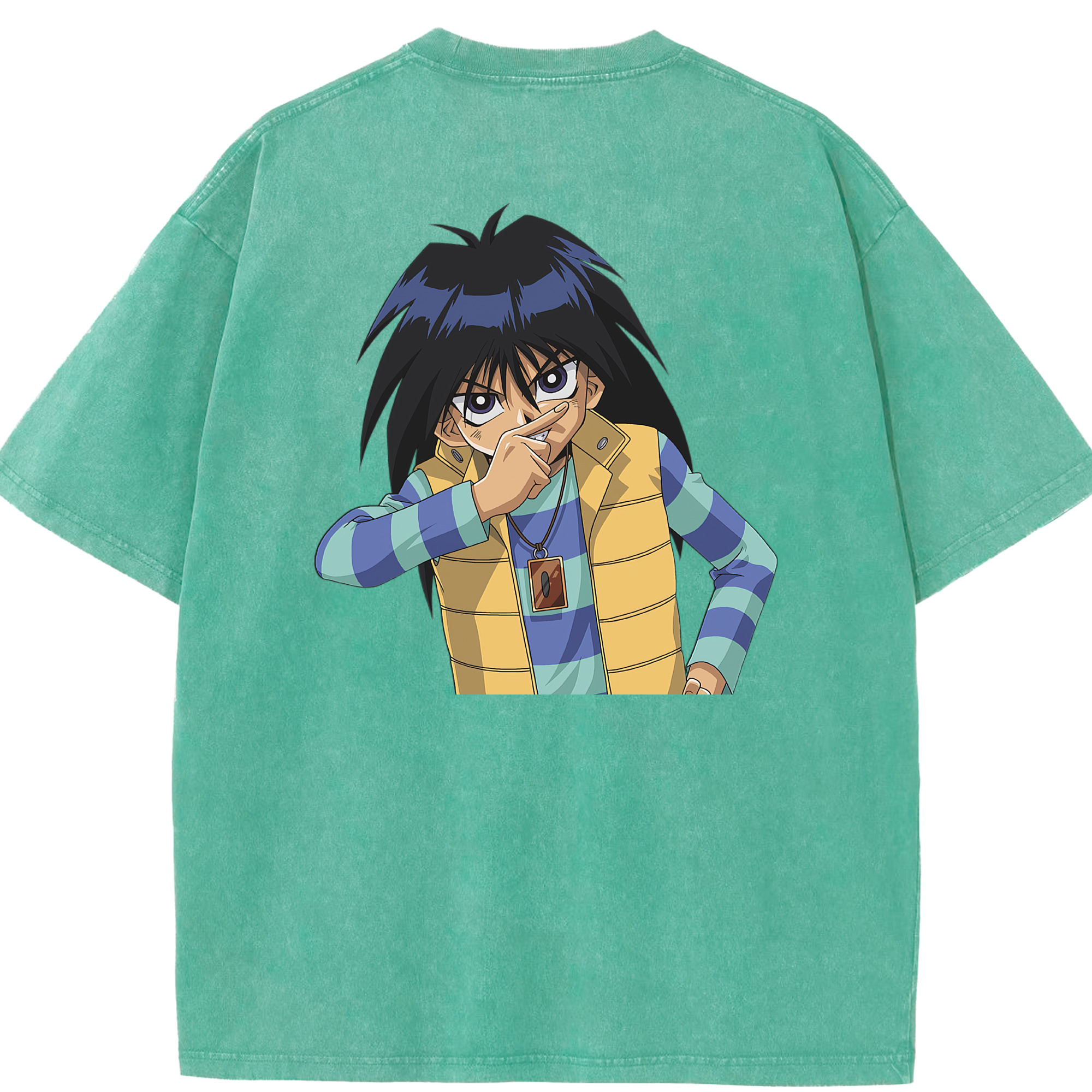 （画像用） 遊☆戯☆王 Yu-Gi-Oh! 綿100% ヴィンテージ風 半袖Tシャツ（背面プリント）